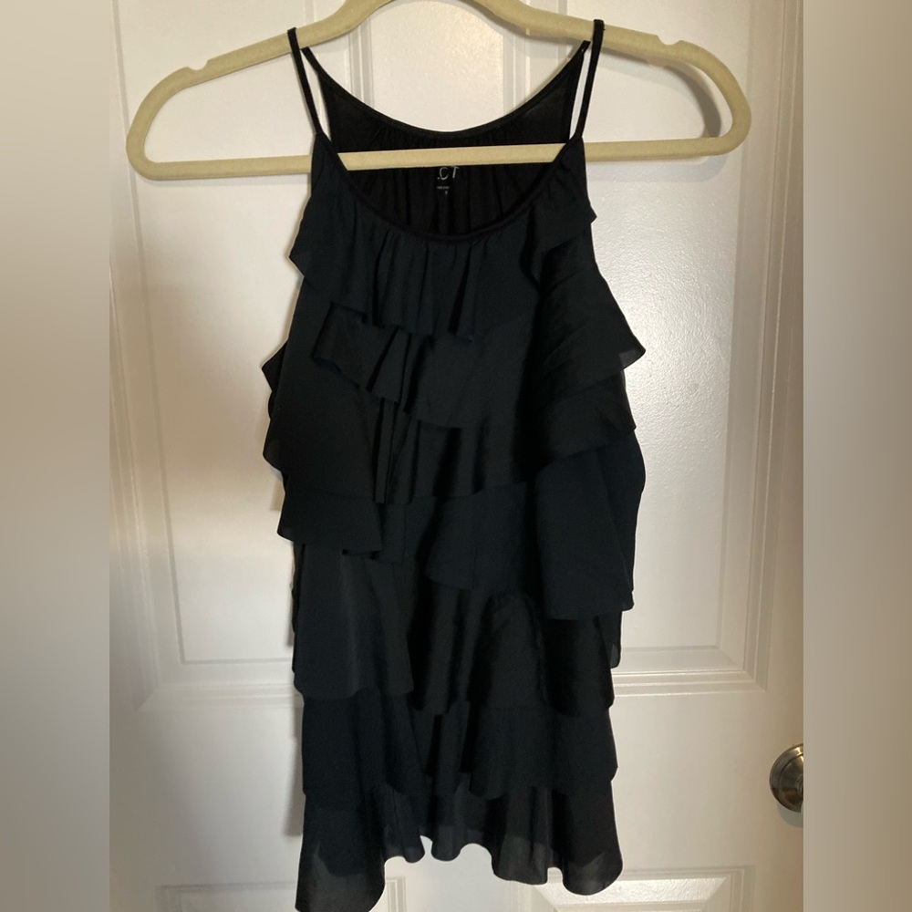 Loft satin tiered top